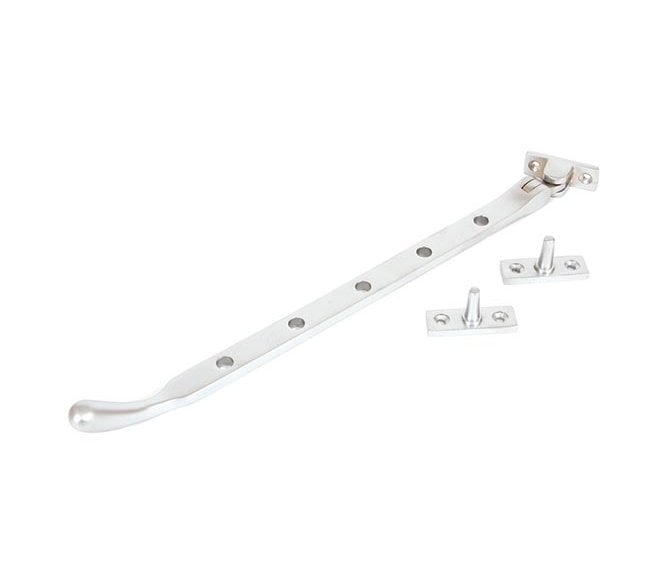 From The Anvil 33349 12 Cast Peardrop Window Stay - Satin Chrome