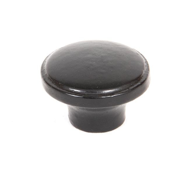 From The Anvil 33371 Ribbed Cupboard Knob (32mm) - Black