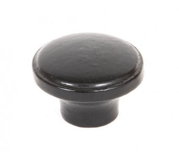 From The Anvil 33371 Ribbed Cupboard Knob (32mm) - Black