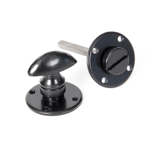 From The Anvil 33382 Round Bathroom Thumbturn - Black