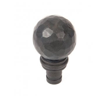 From The Anvil 33398 Beaten Ball Curtain End Finials (Pair) - Beeswax