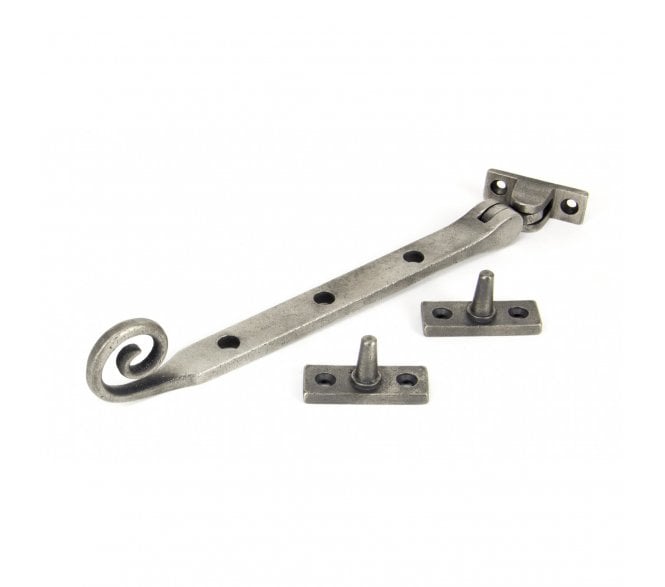 From The Anvil 33452 8 Monkeytail Casement Stay - Antique Pewter