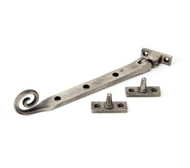 From The Anvil 33452 8 Monkeytail Casement Stay - Antique Pewter