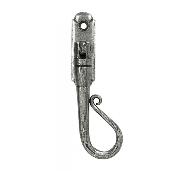 From The Anvil 33602 Shepherds Crook Locking Window Espag Fastener (Right Hand) - Pewter