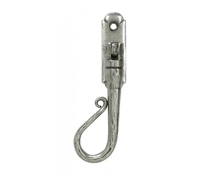 From The Anvil 33603 Shepherds Crook Locking Window Espag Fastener (Left Hand) - Pewter