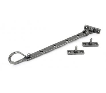 From The Anvil 33606 10 Shepherds Crook Window Stay - Pewter