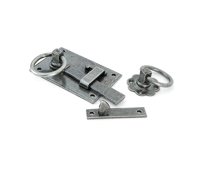 From The Anvil 33666 Cottage Rim Latch Set (Left Hand) - Pewter