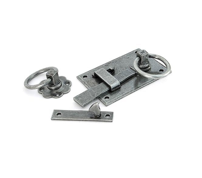 From The Anvil 33667 Cottage Rim Latch Set (Right Hand) - Pewter
