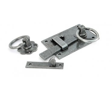 From The Anvil 33667 Cottage Rim Latch Set (Right Hand) - Pewter