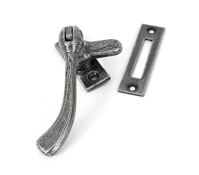 From The Anvil 33668 Handmade Pear Drop Window Fastener - Pewter