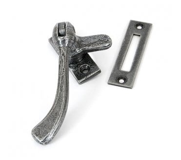 From The Anvil 33668 Handmade Pear Drop Window Fastener - Pewter