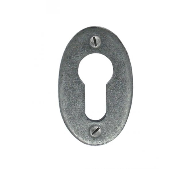 From The Anvil 33706 Oval Euro Profile Escutcheon - Pewter