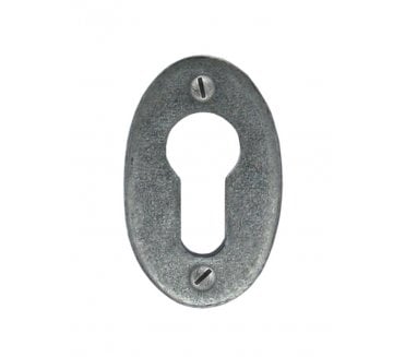 From The Anvil 33706 Oval Euro Profile Escutcheon - Pewter