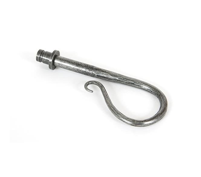 From The Anvil 33708 Shepherd's Crook Curtain End Finials (Pair) - Pewter