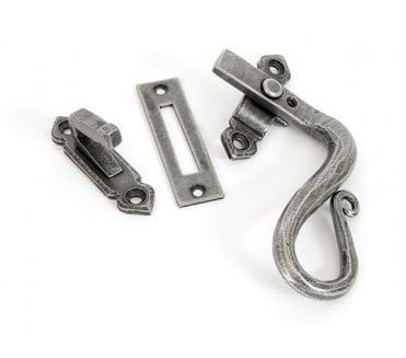 From The Anvil 33709 Shepherd's Crook Locking Fastener (Right Hand) - Pewter