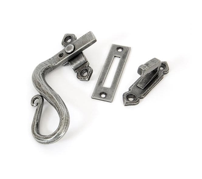 From The Anvil 33710 Shepherd's Crook Locking Fastener (Left Hand) - Pewter