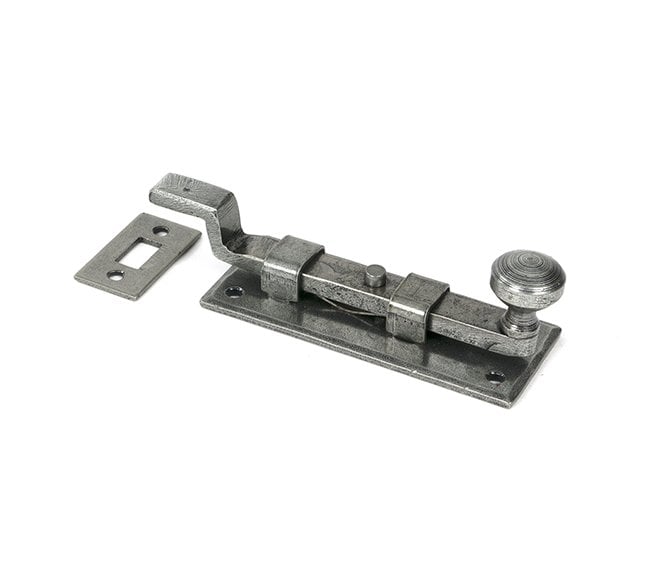 From The Anvil 33721 4 Cranked Knob Bolt - Pewter