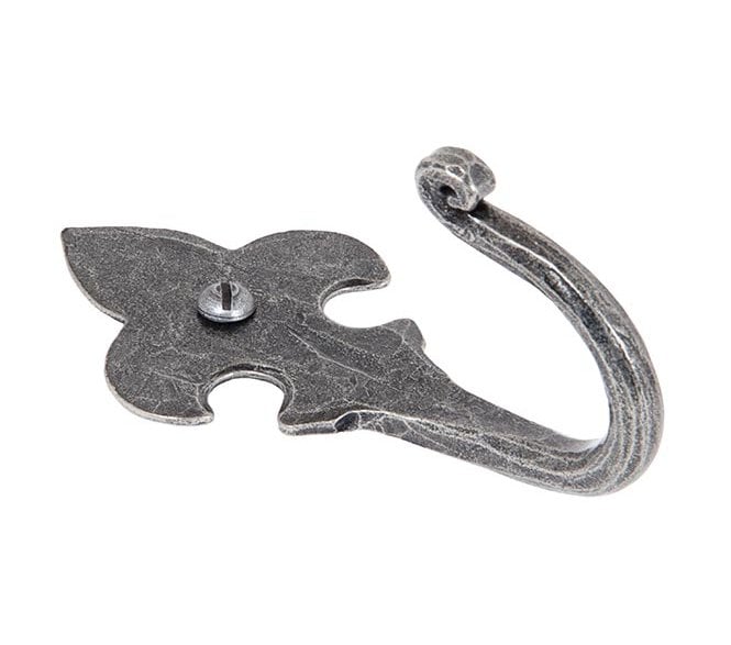From The Anvil 33722 Fleur-De-Lys Hook  - Pewter