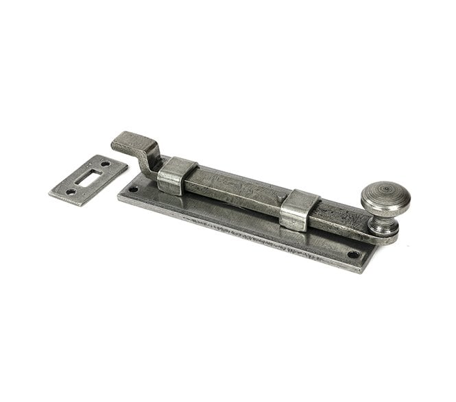 From The Anvil 33724 6 Cranked Knob Bolt - Pewter