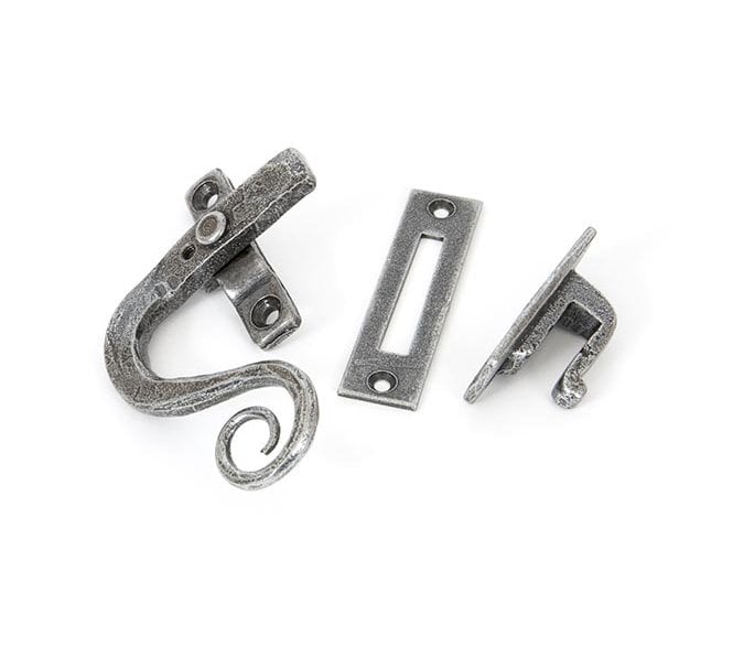 From The Anvil 33725 Monkeytail Locking Window Fastener (Left Hand) - Pewter
