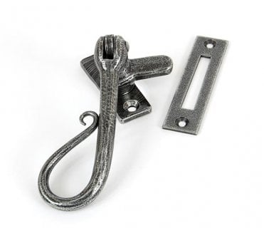 From The Anvil 33727 Shepherd's Crook Window Fastener - Pewter