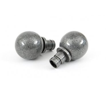 From The Anvil 33734 Ball Curtain End Finials (Pair) - Pewter