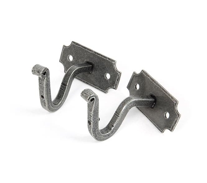 From The Anvil 33736 Curtain Pole Mounting Brackets (Pair) - Pewter