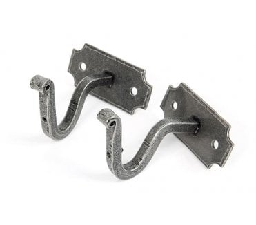 From The Anvil 33736 Curtain Pole Mounting Brackets (Pair) - Pewter