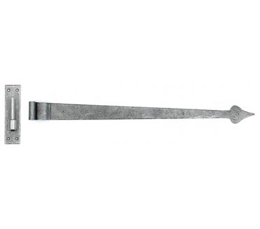 From The Anvil 33741 35'' Hook & Band Hinges - Cranked (Pair) - Pewter