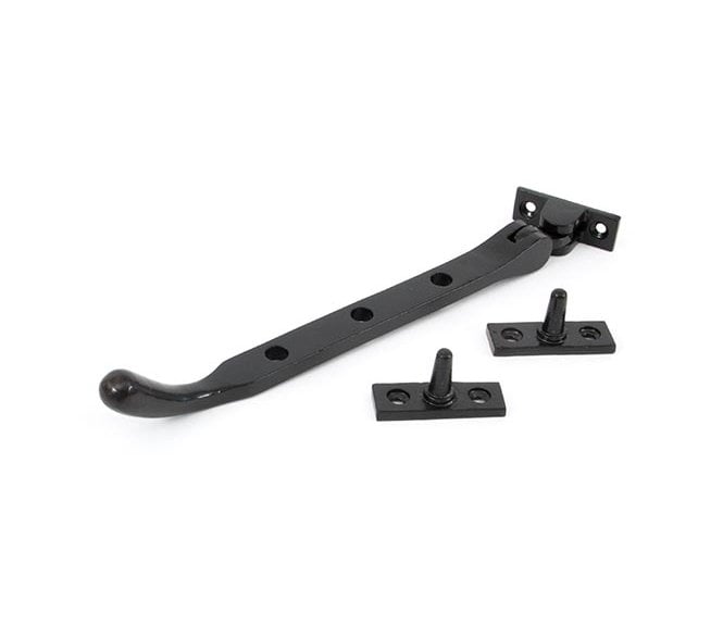 From The Anvil 33743 8 Cast Peardrop Window Stay - Black