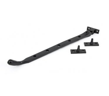 From The Anvil 33745 12 Cast Peardrop Window Stay - Black