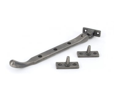 From The Anvil 33746 8 Cast Peardrop Window Stay - Antique Pewter