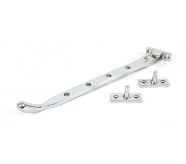From The Anvil 33753 10 Cast Peardrop Window Stay - Polished Chrome