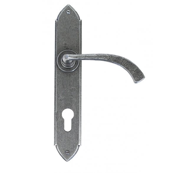 From The Anvil 33765 Gothic Curved Espag Multipoint Lock Set - Pewter