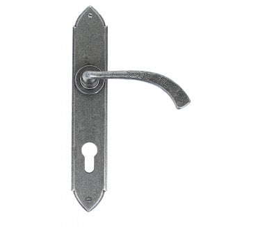 From The Anvil 33765 Gothic Curved Espag Multipoint Lock Set - Pewter