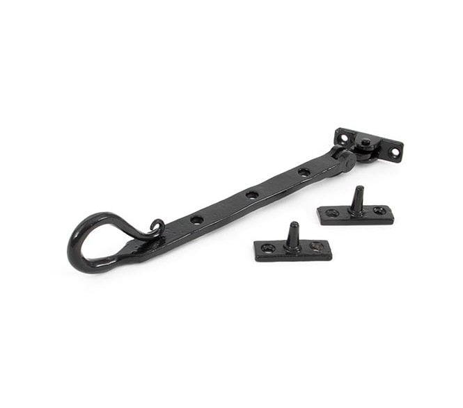 From The Anvil 33960 8 Shepherd's Crook Window Stay - Black