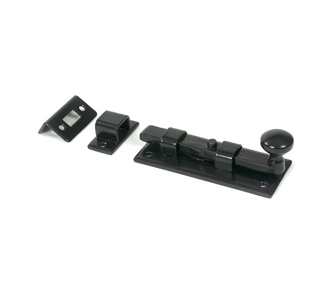 From The Anvil 33982 4 Straight Knob Bolt - Black