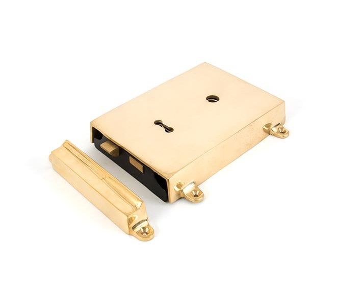 From The Anvil 35000 Rim Lock & Cover - Polished Brass