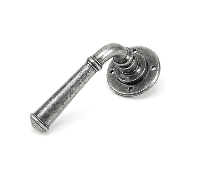From The Anvil 45120 Regency Lever Handle On Rose Set - Pewter