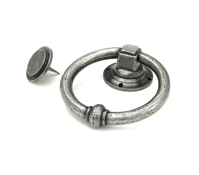 From The Anvil 45154 Regency Ring Door Knocker - Pewter