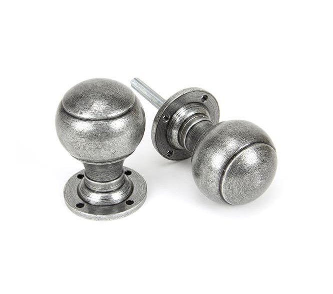 From The Anvil 45156 Regency Mortice/Rim Knob Handles - Pewter