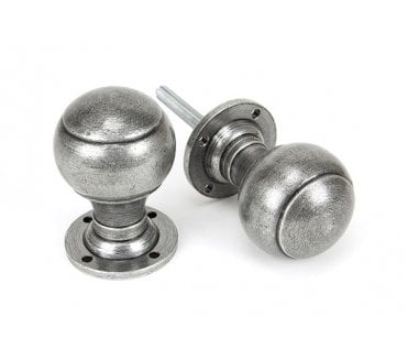 From The Anvil 45156 Regency Mortice/Rim Knob Handles - Pewter