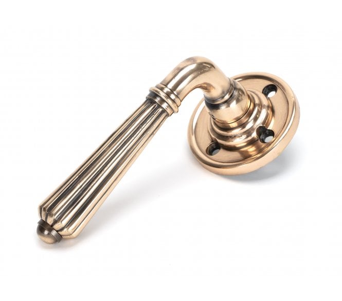 From The Anvil 45333 Hinton Lever On Round Rose - Polished Bronze