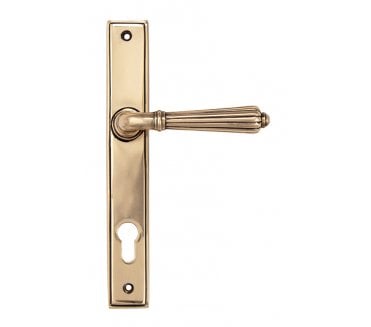 From The Anvil 45338 Hinton Slimline Sprung Lever Espag Lock Set - Polished Bronze