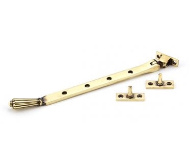 From The Anvil 45360 10 Hinton Window Stay - Aged Brass