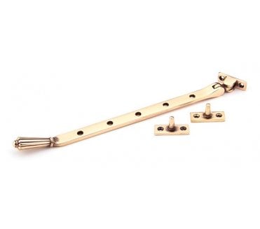 From The Anvil 45373 12 Hinton Window Stay - Polished Bronze