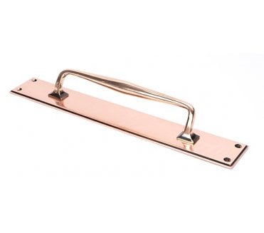 From The Anvil 45378 Art Deco Pull Handle On Backplate 425mm - Polished Bronze