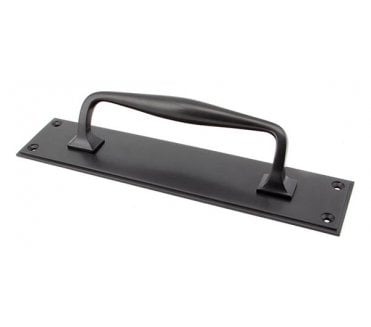 From The Anvil 45382 Art Deco Pull Handle On Backplate 300mm - Aged Bronze