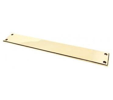 From The Anvil 45384 Art Deco Finger Plate 425mm - Aged Brass