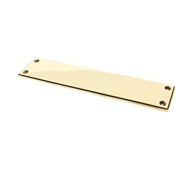 From The Anvil 45389 Art Deco Finger Plate 300mm - Aged Brass